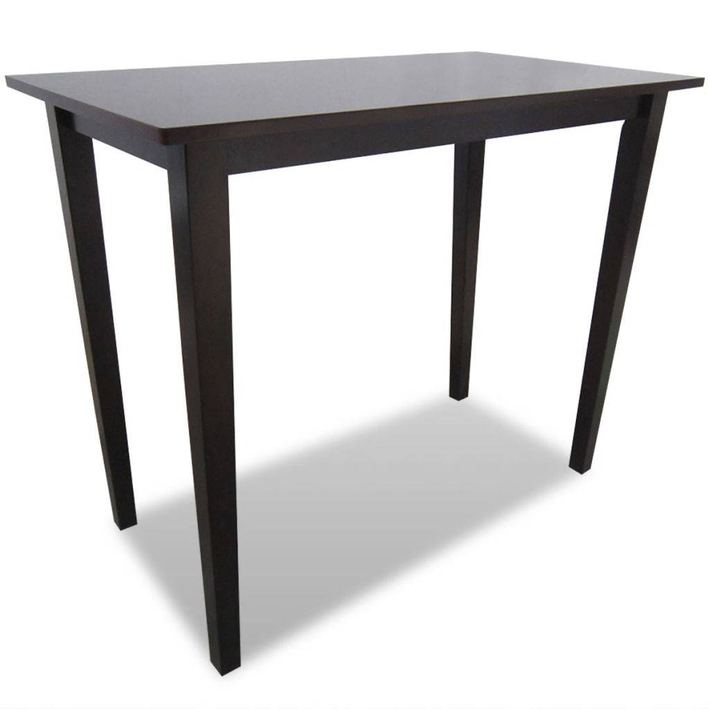 Helloshop26 - Table haute mange debout bar bistrot en bois marron - Image 1