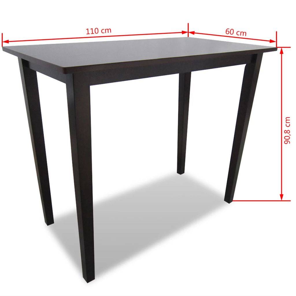 Helloshop26 - Table haute mange debout bar bistrot en bois marron - Image 4