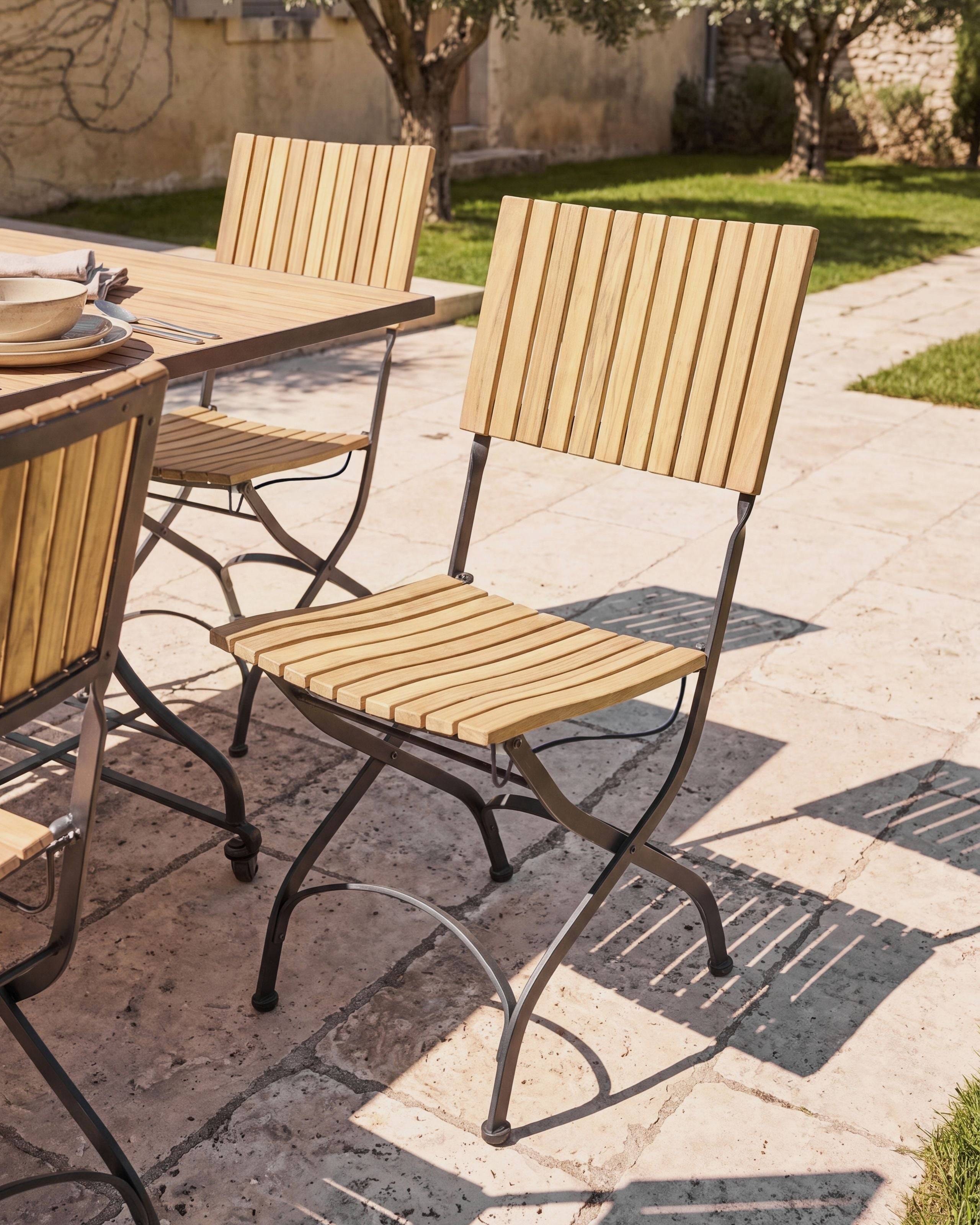 Beliani - Chaise de jardin Acacia Marron clair LASCARI - Beliani - Image 1