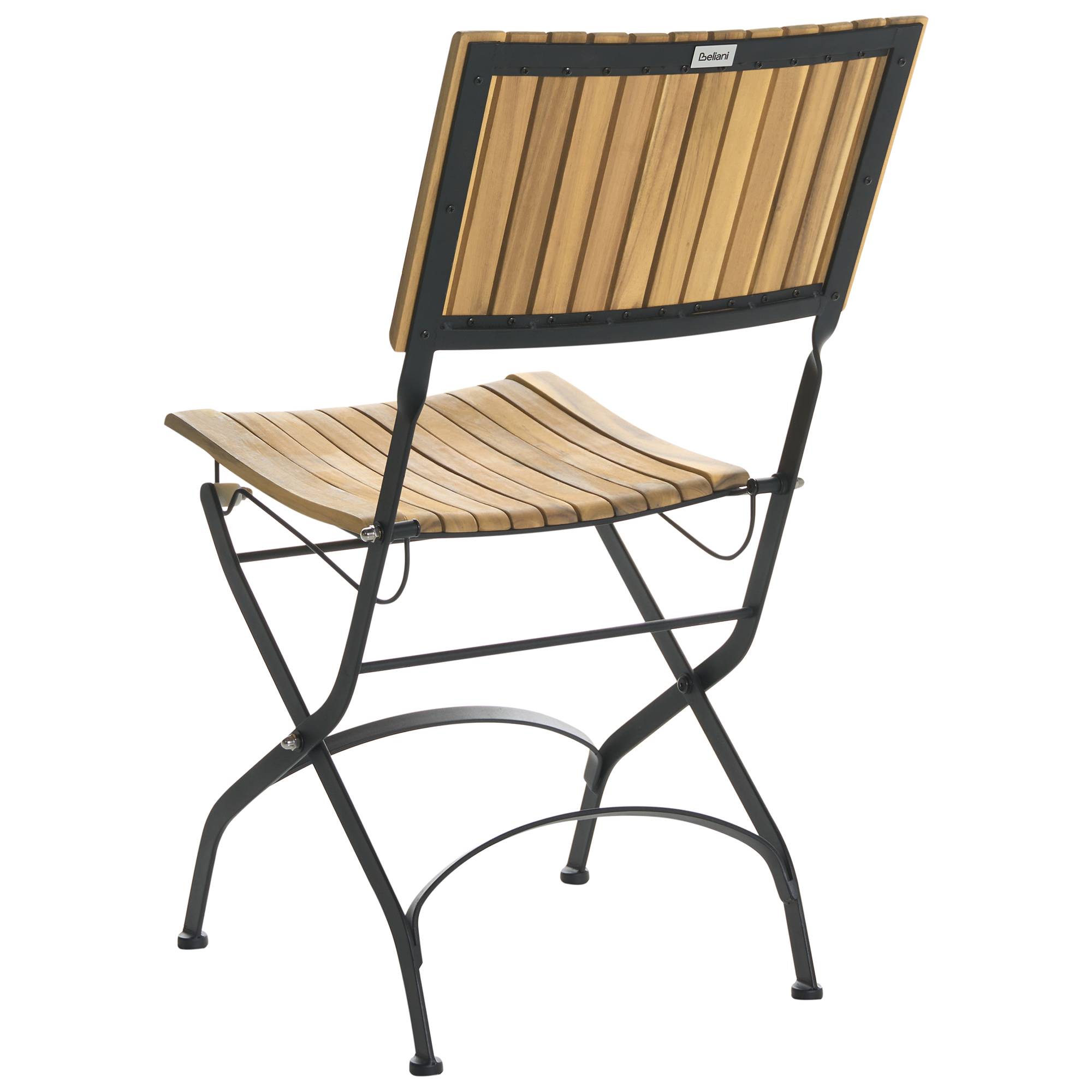 Chaise de salle à manger Acacia Marron clair LASCARI - Beliani - Image 5