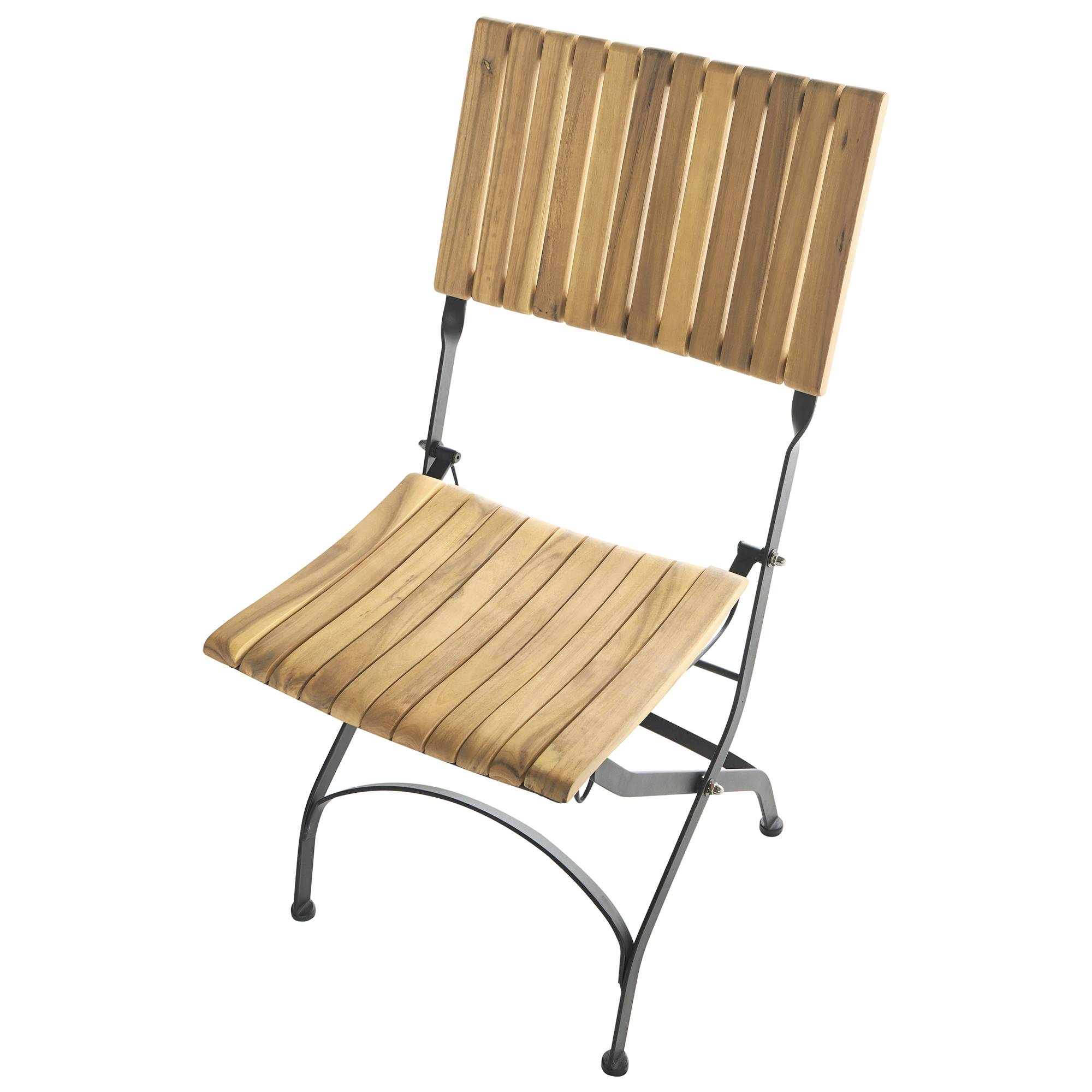 Chaise de salle à manger Acacia Marron clair LASCARI - Beliani - Image 6