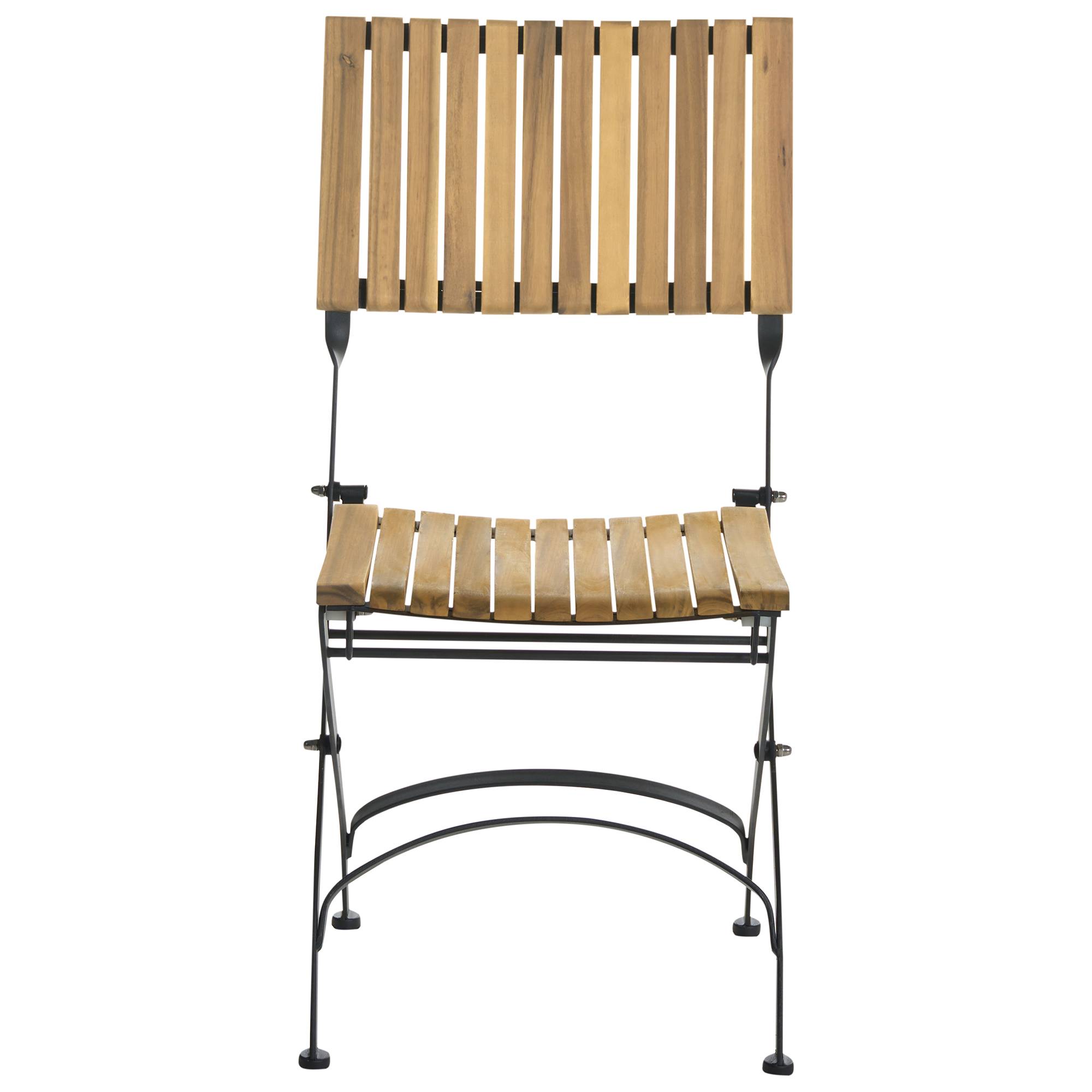 Chaise de salle à manger Acacia Marron clair LASCARI - Beliani - Image 4
