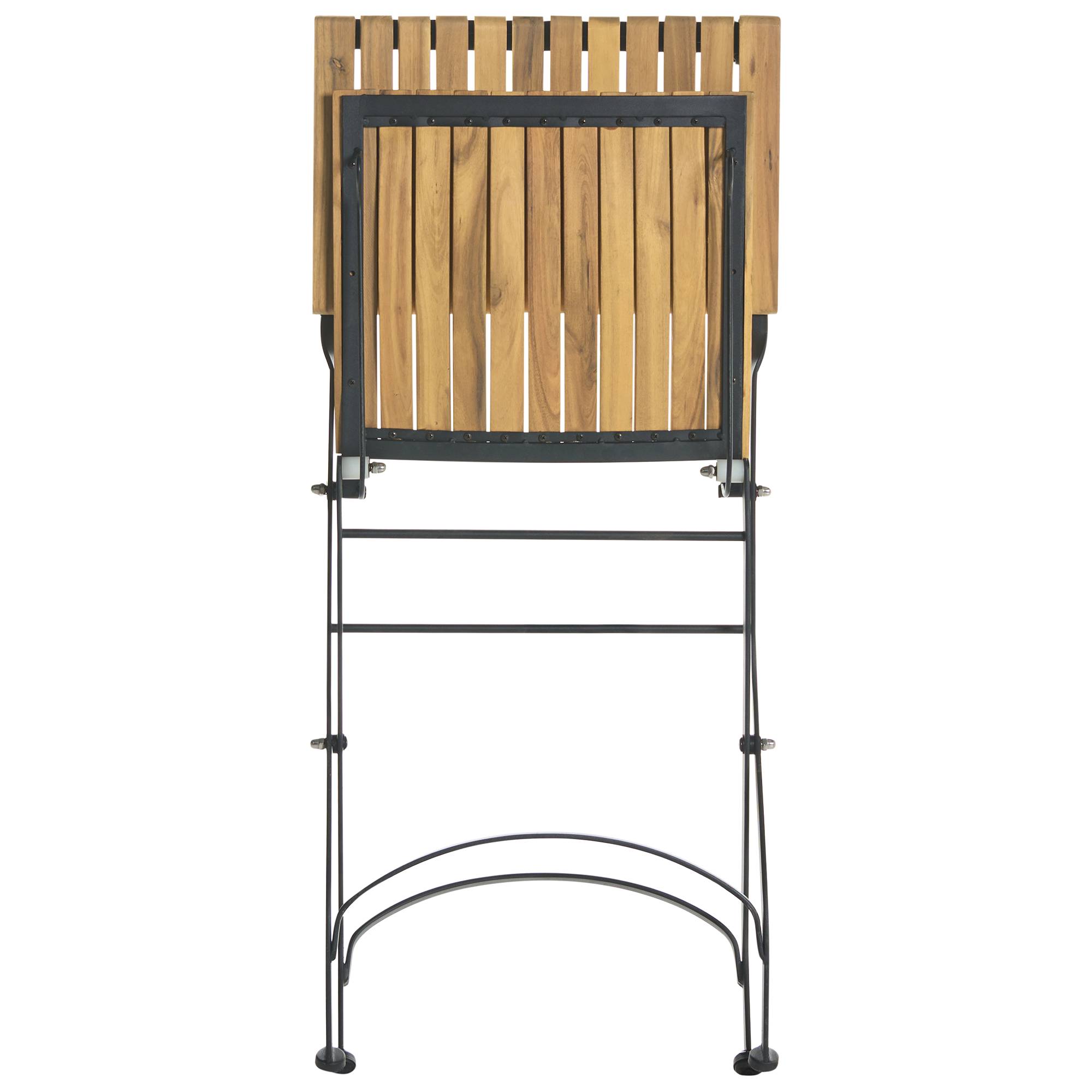 Chaise de salle à manger Acacia Marron clair LASCARI - Beliani - Image 7