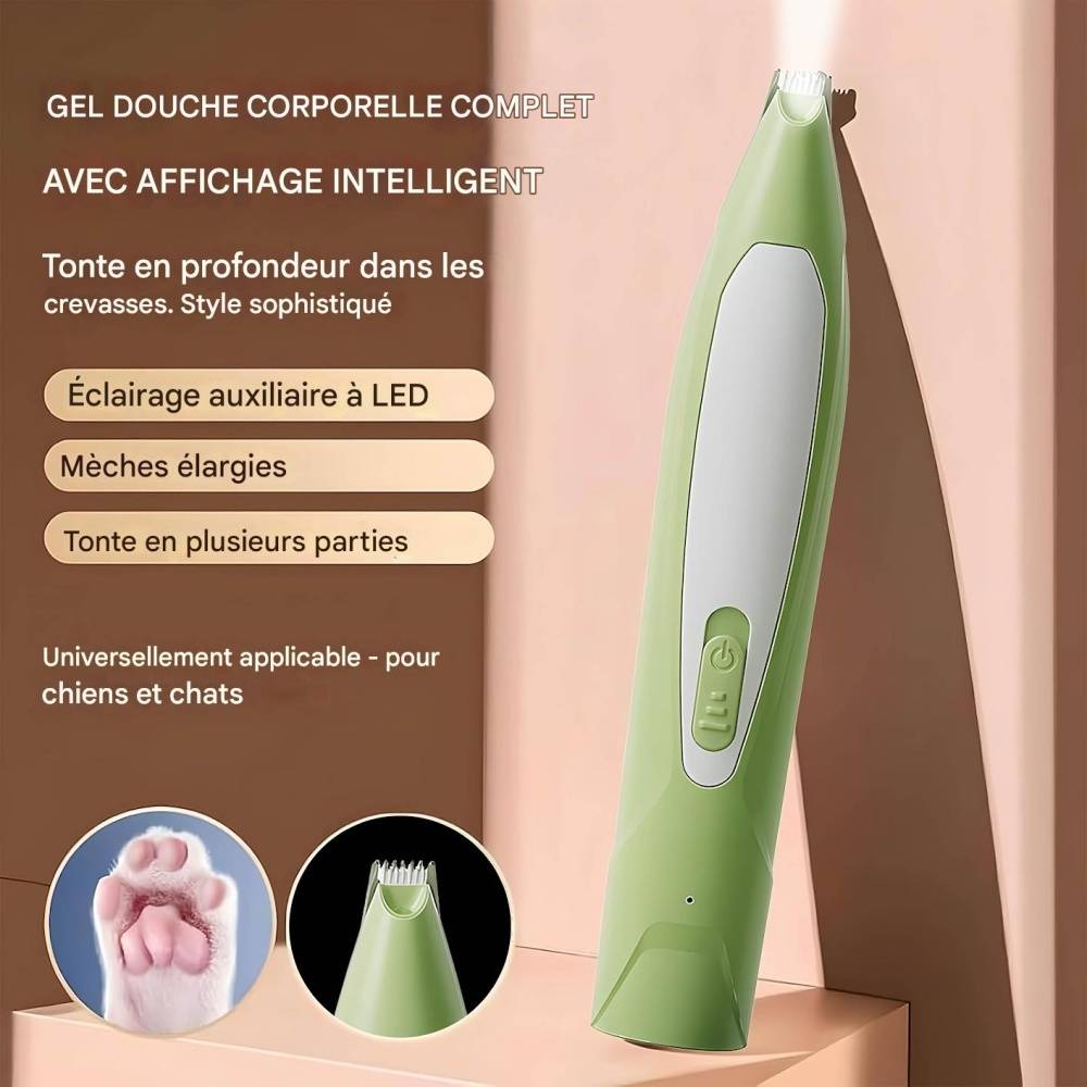 IntiMeg - Tondeuse pour pattes d'animaux avec lumière LED Rose IntiMeg - Image 6