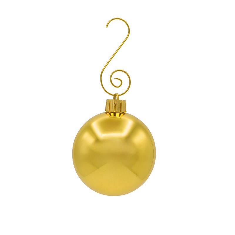 Lot de 60 boules de Noël 6cm Dorées (15 brillantes,15 mates,15 texturées,15 opalines) avec sac de rangement - Image 5