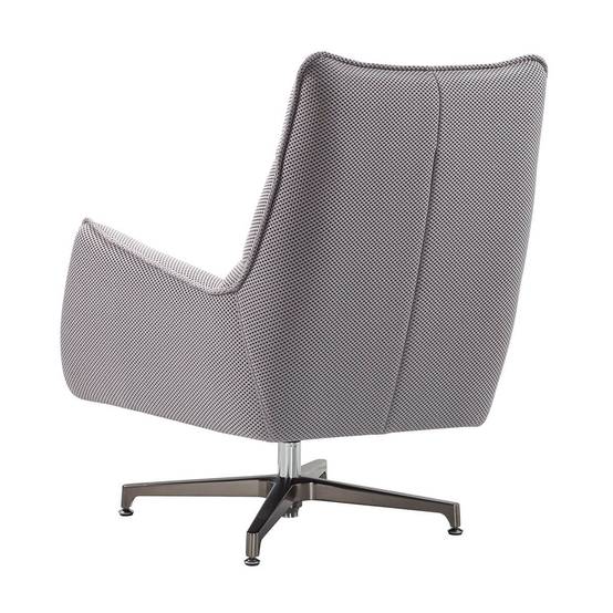 ALTOBUY - Fauteuil pivotant tissu maille mesh 3D gris pied métal - RIVOLI - Image 8