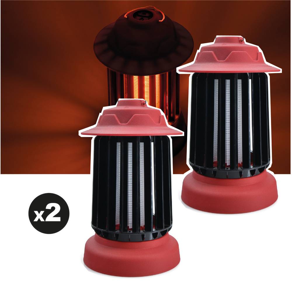 Lot de 2 pièges à moustique d'extérieur auto-nettoyant EZIlight® Mosquito Garden MG 10 Red - Image 1