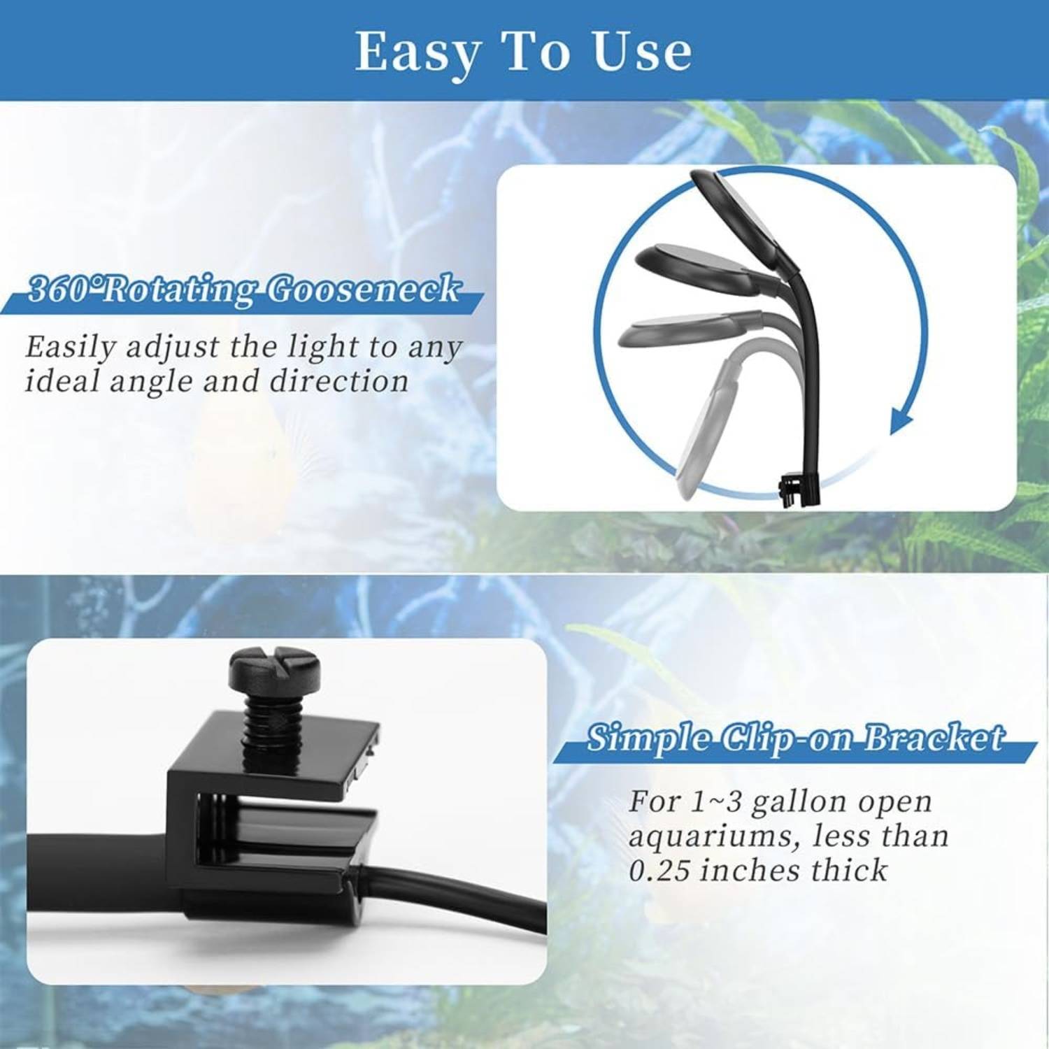 DtopbuyAge - Lampe LED 7W Clip pour Aquarium - Étanche DtopbuyAge - Image 4
