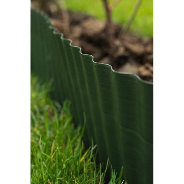 Bordure a gazon polyéthylene vert H25 cm x 9 m - NATURE - Image 1