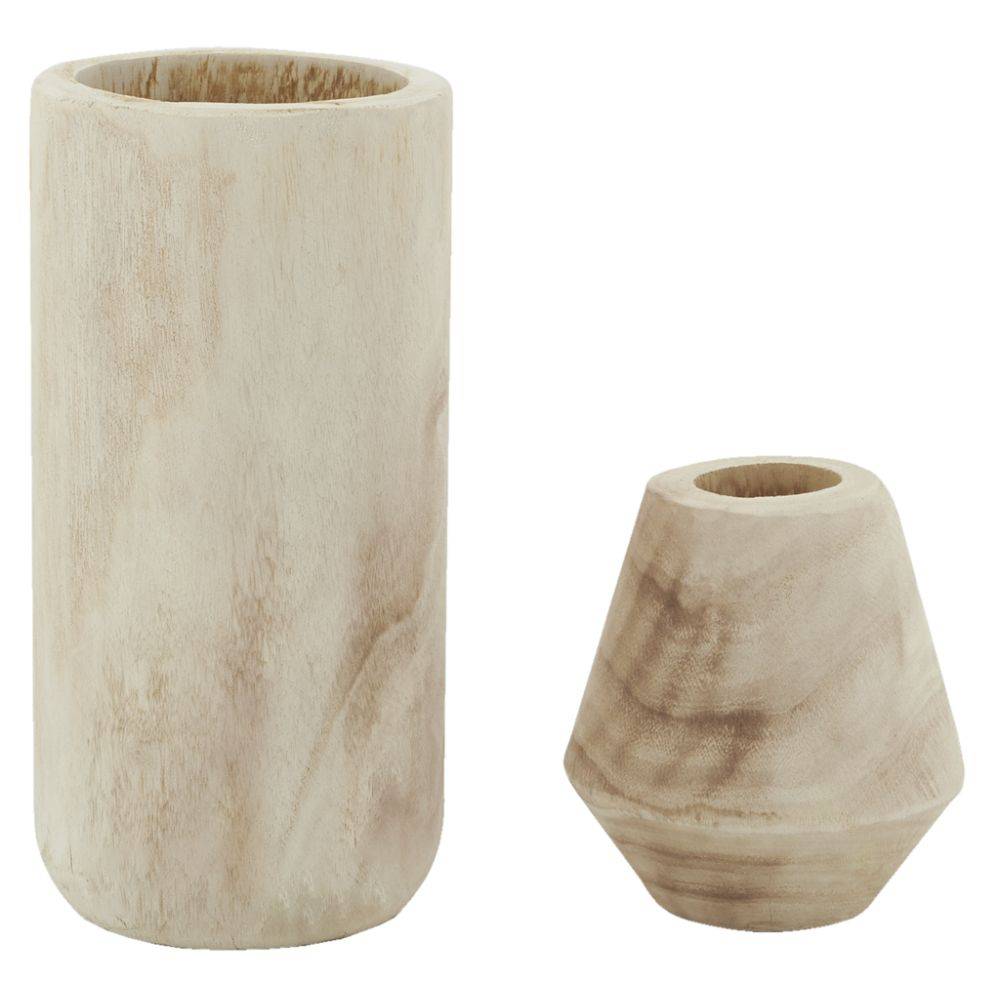 Aubry Gaspard - Vase décoratif en bois clair - Image 3