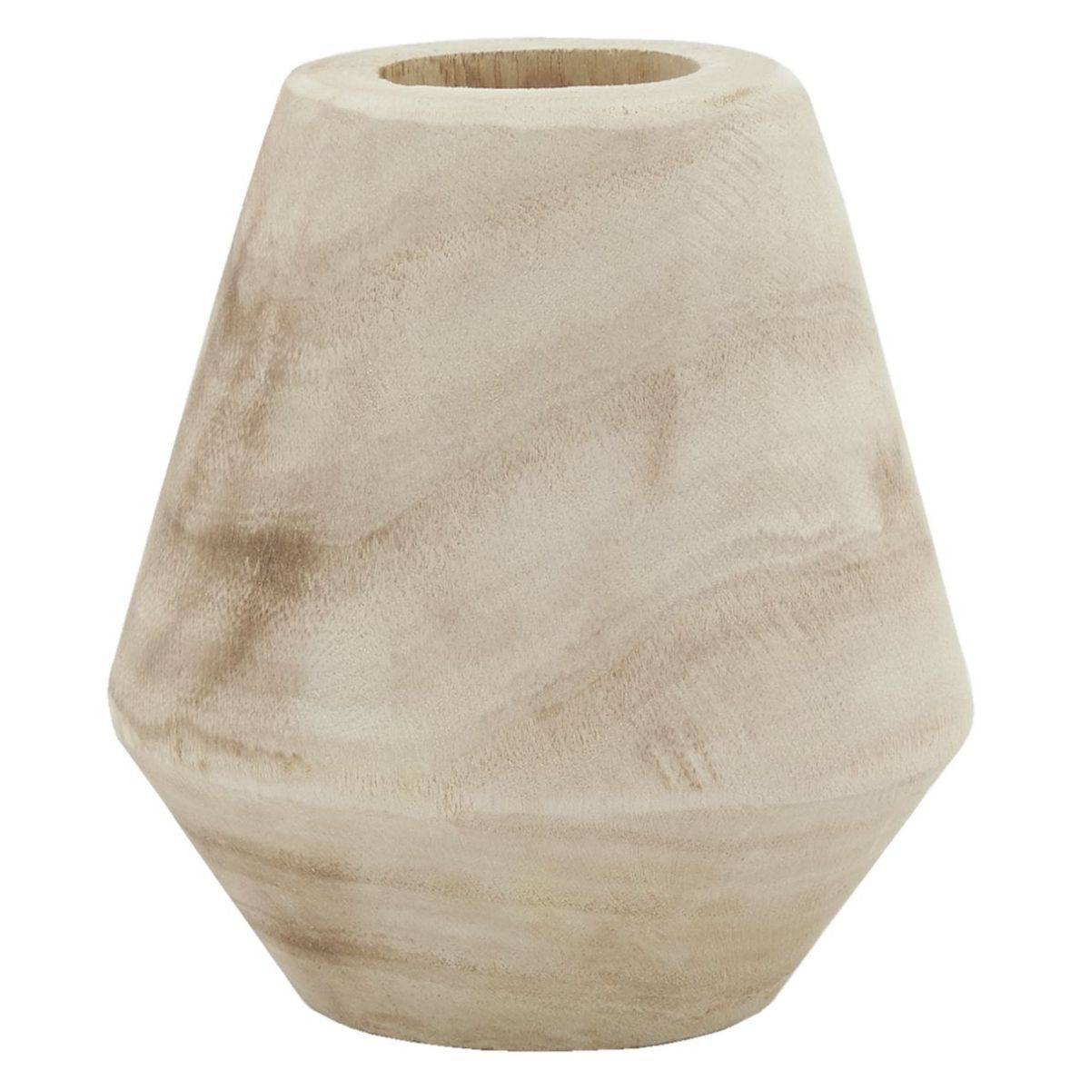 Aubry Gaspard - Vase décoratif en bois clair - Image 1