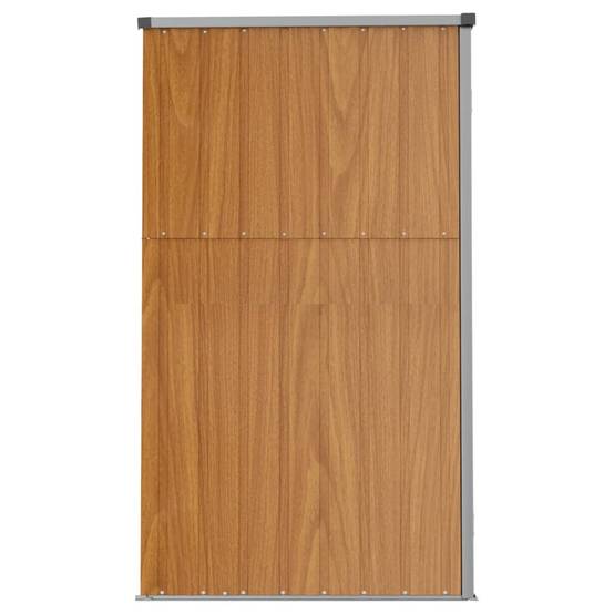 Abri de jardin 1.43m² Abri pour outil - marron 161x89x161 cm acier galvanisé - Meuble Pro MAISON CHIC - Image 5