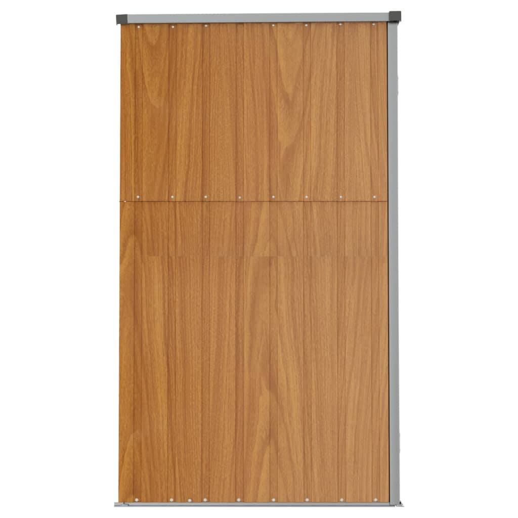Abri de jardin 1.43m² Abri pour outil - marron 161x89x161 cm acier galvanisé - Meuble Pro MAISON CHIC - Image 5
