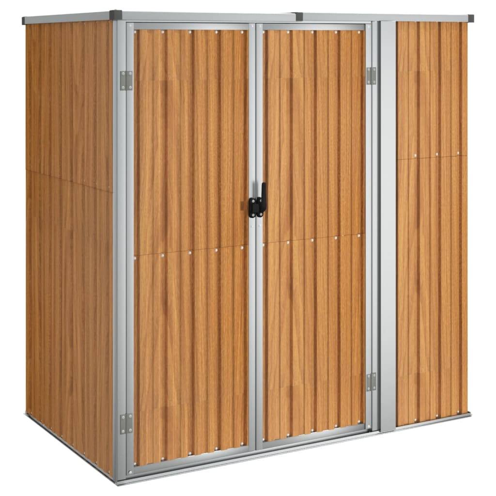 Abri de jardin 1.43m² Abri pour outil - marron 161x89x161 cm acier galvanisé - Meuble Pro MAISON CHIC - Image 1
