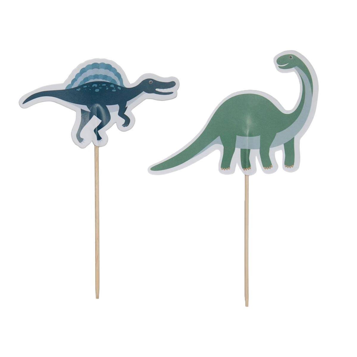 Lot de 10 Piques Décoratifs "Dinosaure" 15cm Multicolore - Image 2