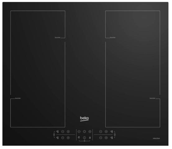 Beko - Table de cuisson à induction 60cm 4 feux 7200w noir HII64206F2MT Beko - Image 1