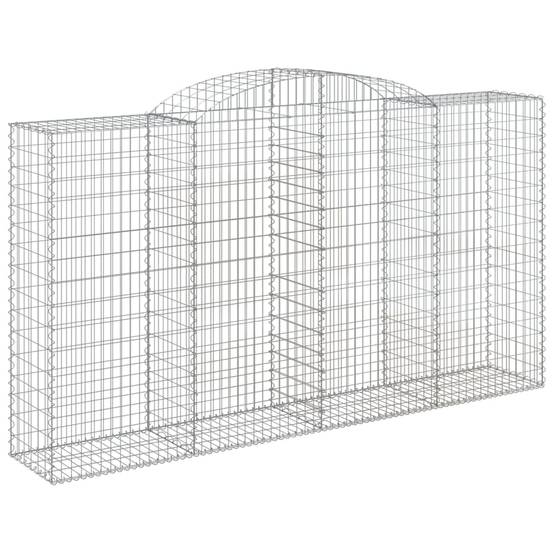 Vidaxl - Paniers à gabions arqués 13 pcs 300x50x160/180 cm fer galvanisé vidaXL 3146766 - Image 4