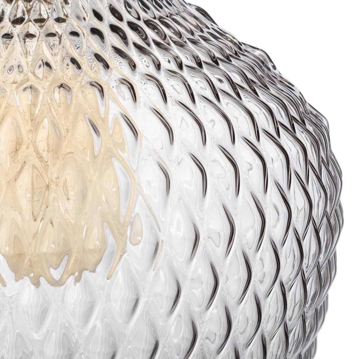 Lampe Suspension Verre Fumé "Omaha" 25cm Gris - Image 4