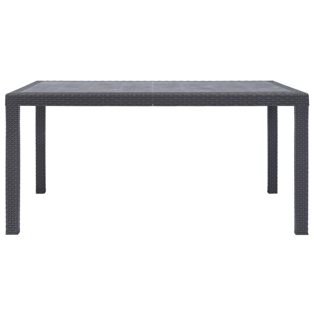 Table de jardin Plastique Marron 150 x 90 x 72 cm - PANGIVO - Image 2