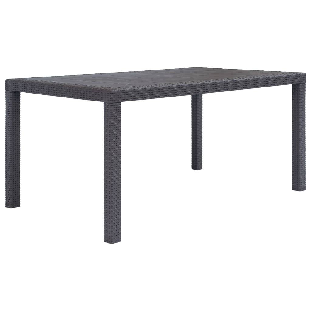 Table de jardin Plastique Marron 150 x 90 x 72 cm - PANGIVO - Image 1
