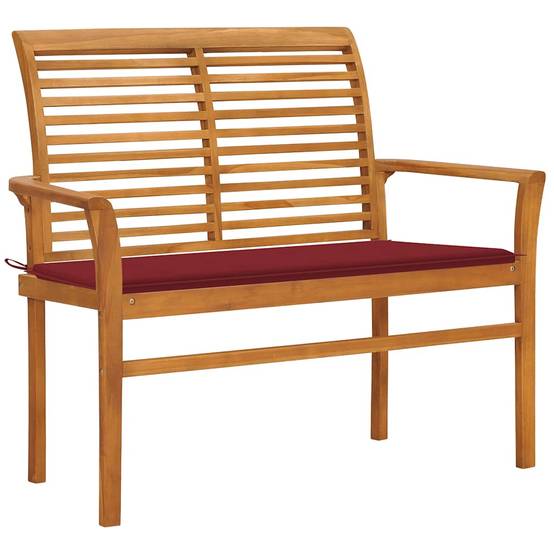 PANGIVO - Banc de jardin teck massif rouge bordeaux 112 x 55 x 94 cm - PANGIVO - Image 1