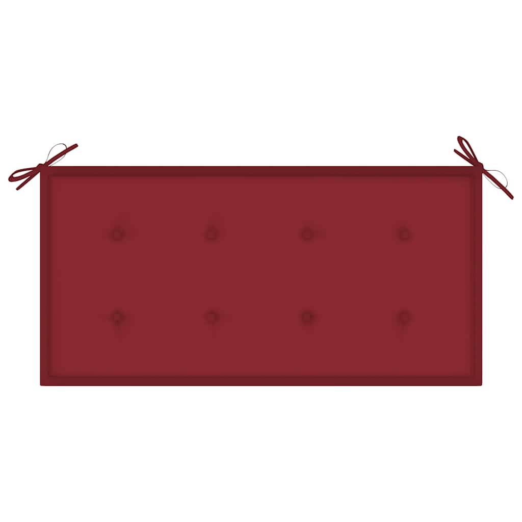 PANGIVO - Banc de jardin teck massif rouge bordeaux 112 x 55 x 94 cm - PANGIVO - Image 6