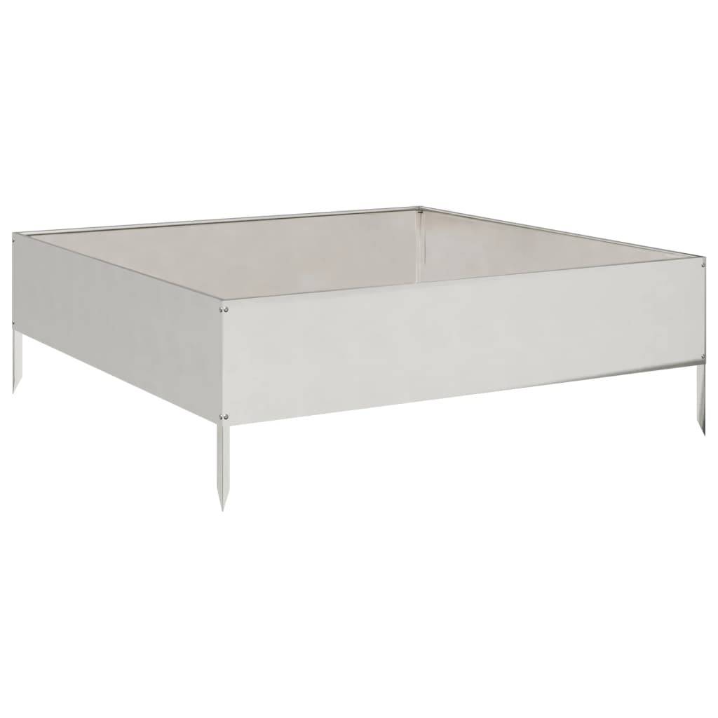 Prolenta Premium - Jardinière acier argent 100 x 100 x 33,5 cm - Prolenta premium p342.8 - Image 1