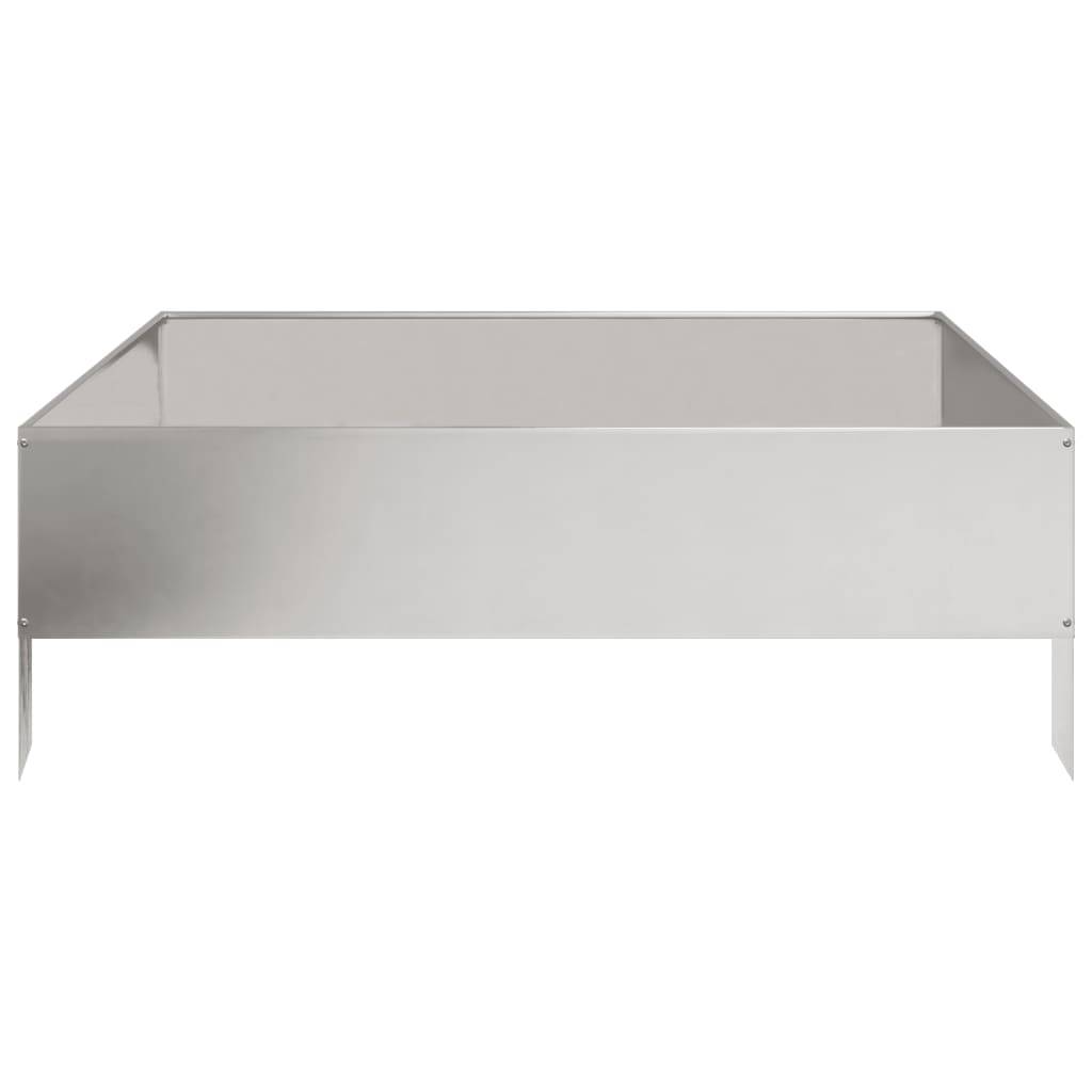 Prolenta Premium - Jardinière acier argent 100 x 100 x 33,5 cm - Prolenta premium p342.8 - Image 5