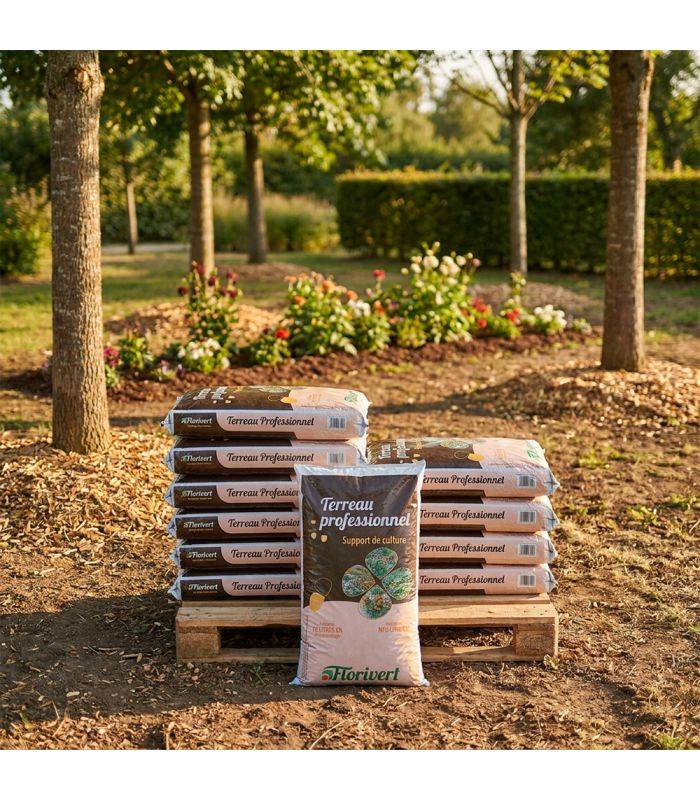Florivert - Palette de 10 sacs de 70 l de terreau prêt à l'emploi Fleurissement PAE Florivert NEG01617-10x70 - Image 5