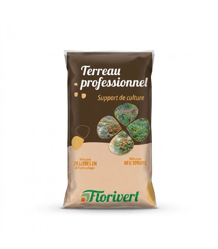 Florivert - Palette de 10 sacs de 70 l de terreau prêt à l'emploi Fleurissement PAE Florivert NEG01617-10x70 - Image 2
