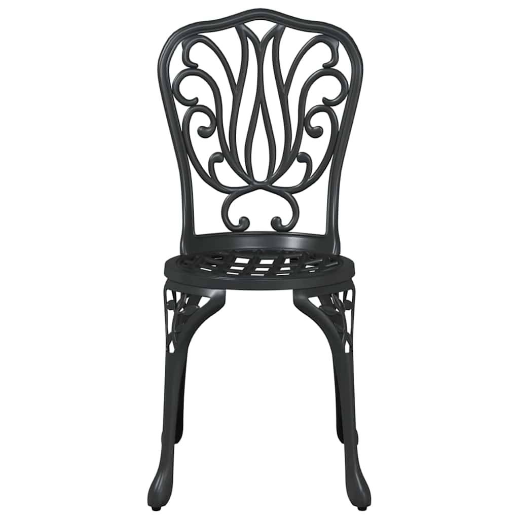 Vidaxl - Ensemble bistro de jardin 3 pcs-Salons de jardin Noir Aluminium 695023 - Image 7