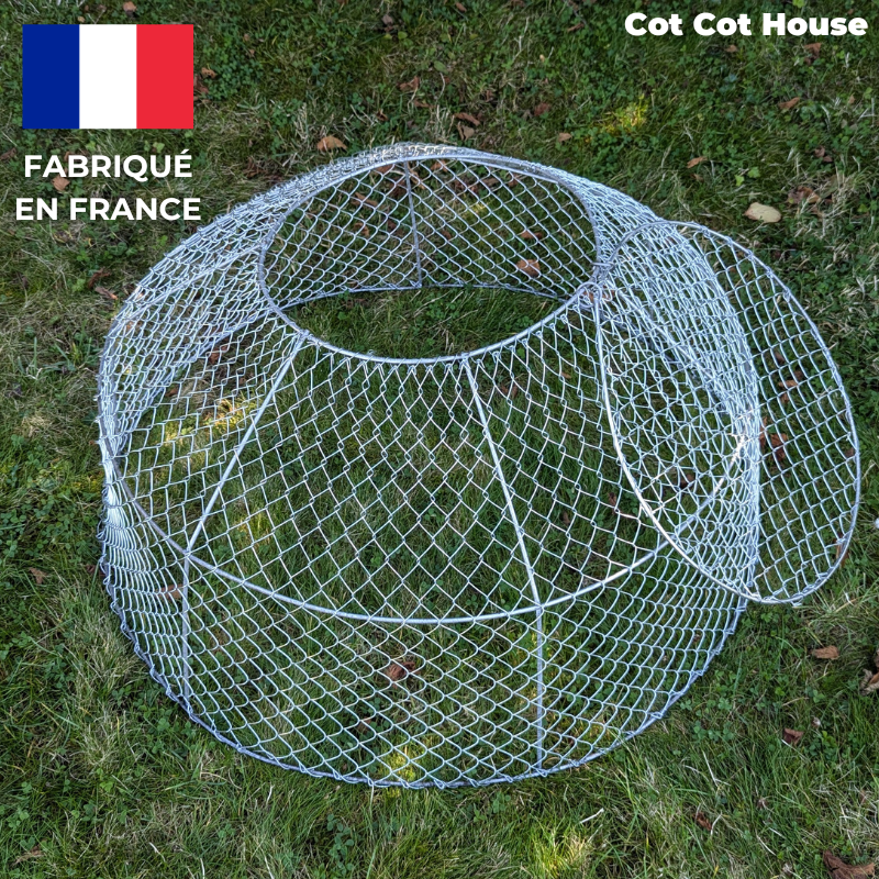 Cage à pâturer ronde fabriquée en bretagne - Cot Cot House