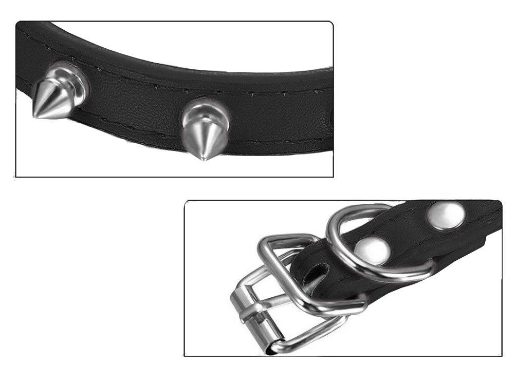 Collier chien clouté cuir eco réglable L - Image 6