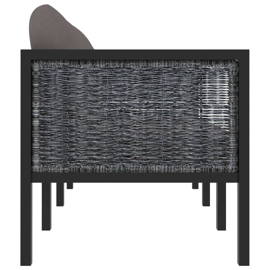 ComfortXL - Canapé Extérieur 3 Places Poly Rotin Anthracite Durable avec Coussins Épais pour Salon de Jardin et Terrasse Spacieuse – ComfortXL Outdoor Living - Image 7