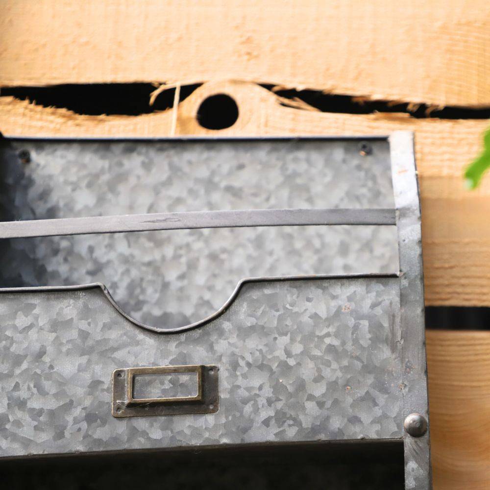Etagère murale avec dérouleur en métal gris 35 x 20 x 10 cm Chemin de campagne - Image 5
