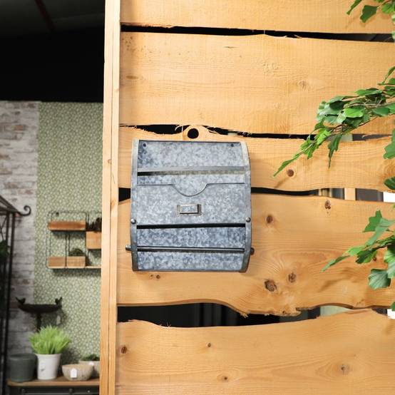 Etagère murale avec dérouleur en métal gris 35 x 20 x 10 cm Chemin de campagne - Image 3