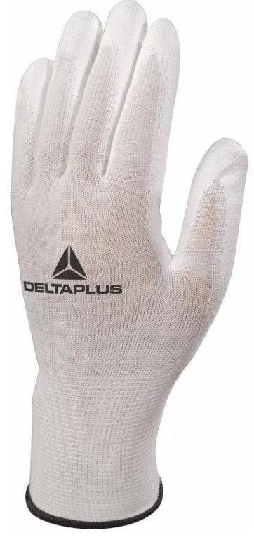 Delta Plus - Gant tricoté en polyamide enduit polyuréthane VE702 blanc T10 - DELTA PLUS - VE70210 - Image 1