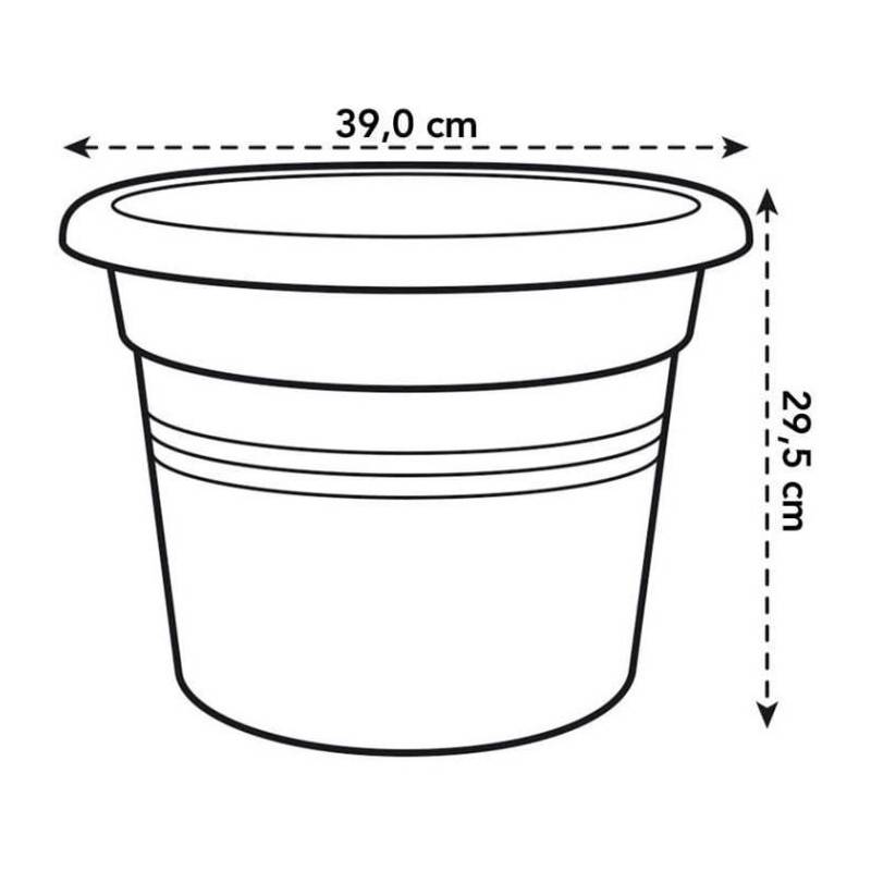 Elho - Pot De Fleurs Rond Green Basics - Plastique - ø40 - Leaf Green - Image 4