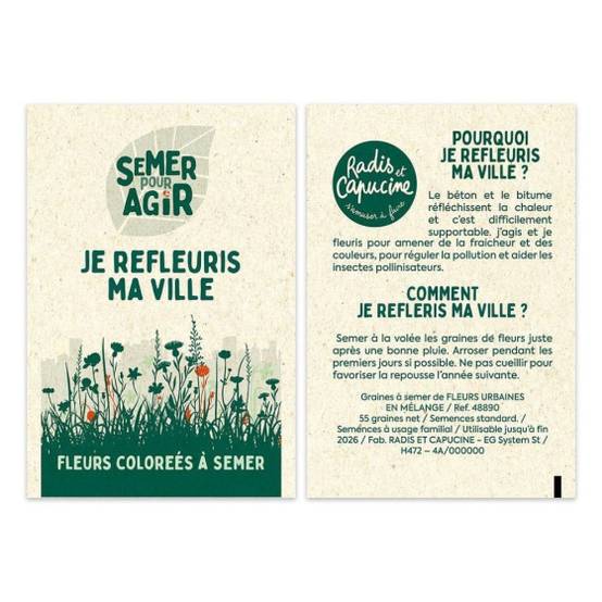 Radis et Capucine - Radis et Capucine - Sachet Semer pour agir - Je refleuris ma ville