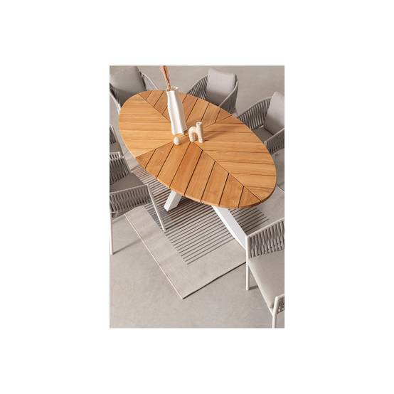 Autre - Table à manger de jardin ovale en teck et métal L240 - CAP FERRET - Image 10