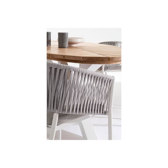 Autre - Table à manger de jardin ovale en teck et métal L240 - CAP FERRET - Image 9