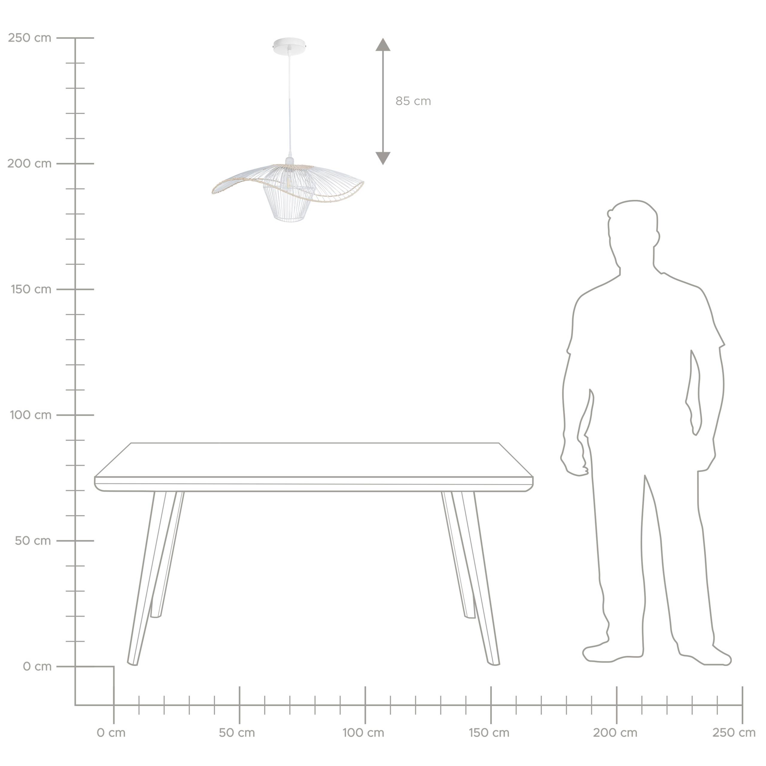 Beliani - Lampe suspension Métal Blanc LUNGA - Beliani - Image 8