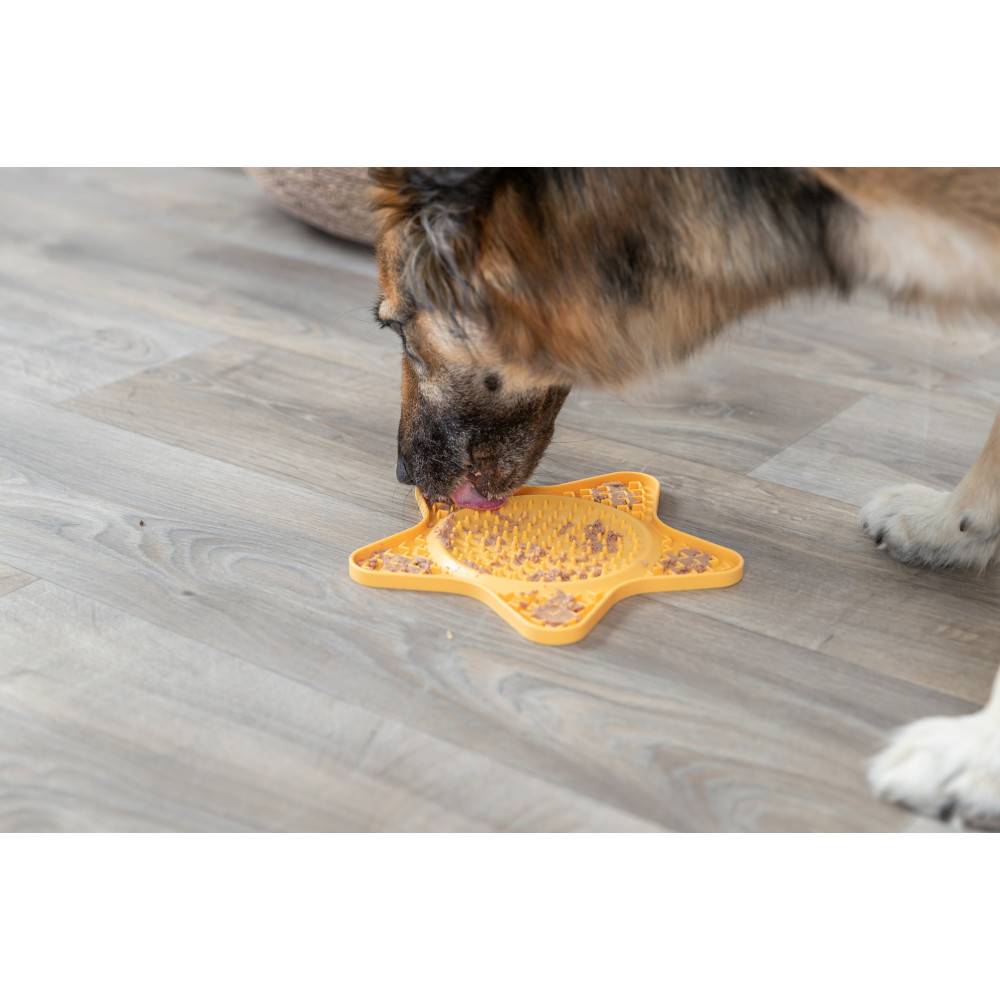 Trixie - Assiette à lécher étoile Lick'n'Snack 23.5 cm jaune pour chien - Image 3