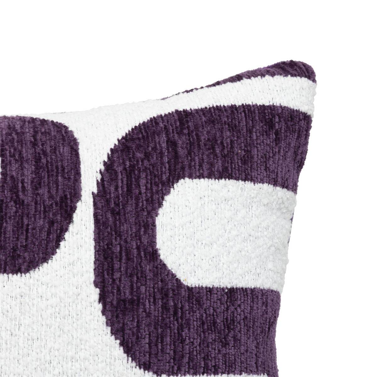 Atmosphera - Coussin décoratif jacquard chenille Violet 40 x 40 cm - Image 2