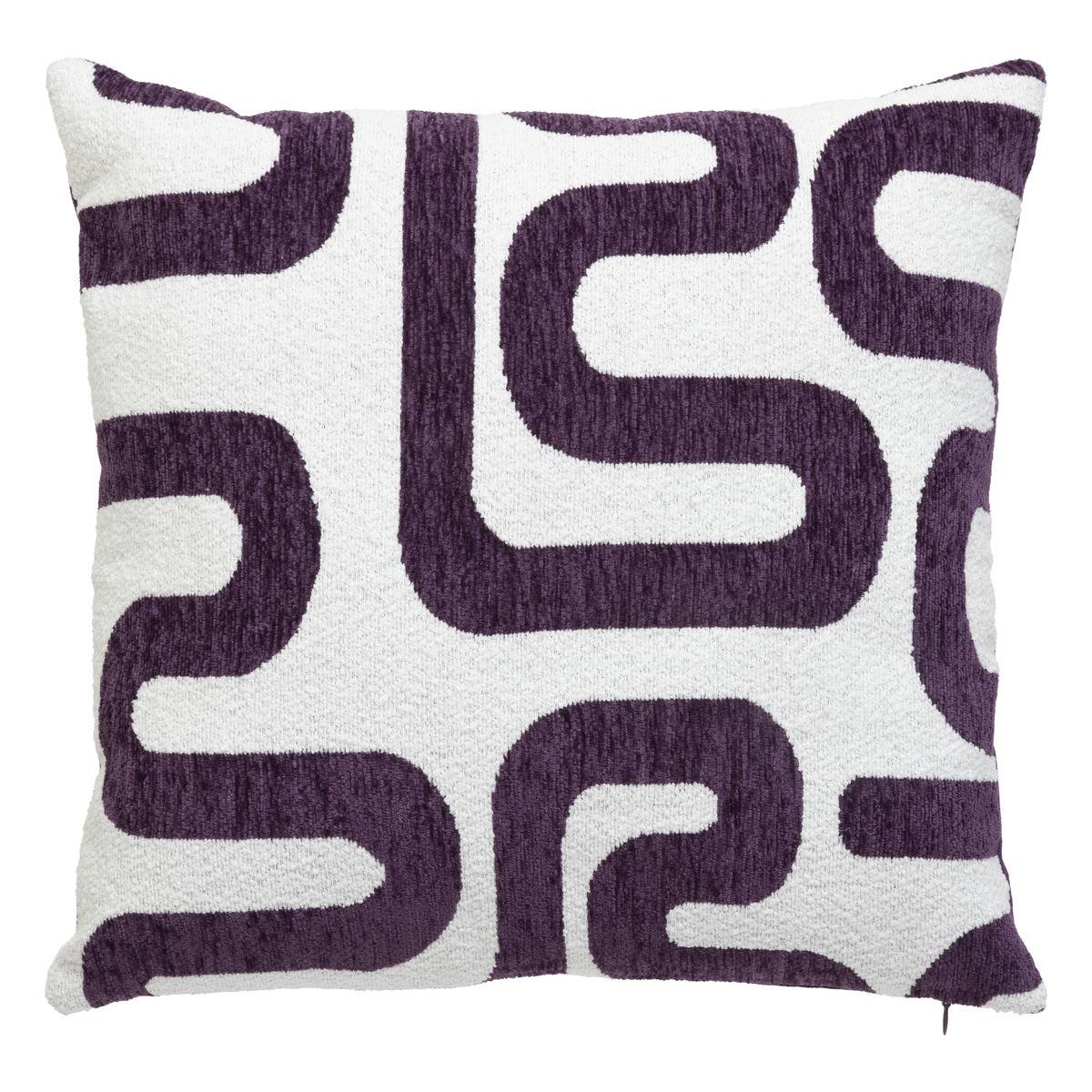 Atmosphera - Coussin décoratif jacquard chenille Violet 40 x 40 cm - Image 1