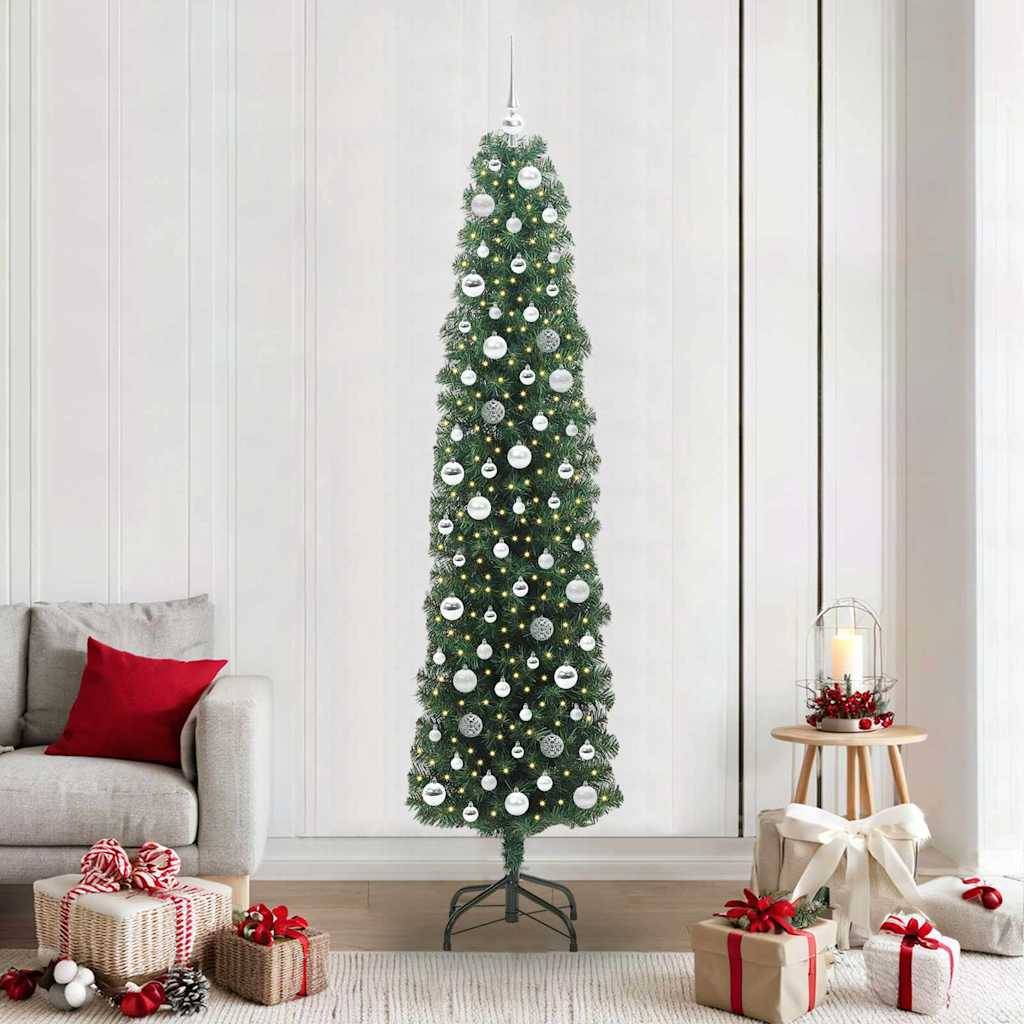 ComfortXL - Sapin de Noël Conique Aspect Réaliste 210cm, avec Lumières et Kit Déco Inclus – ComfortXL Outdoor Living - Image 1