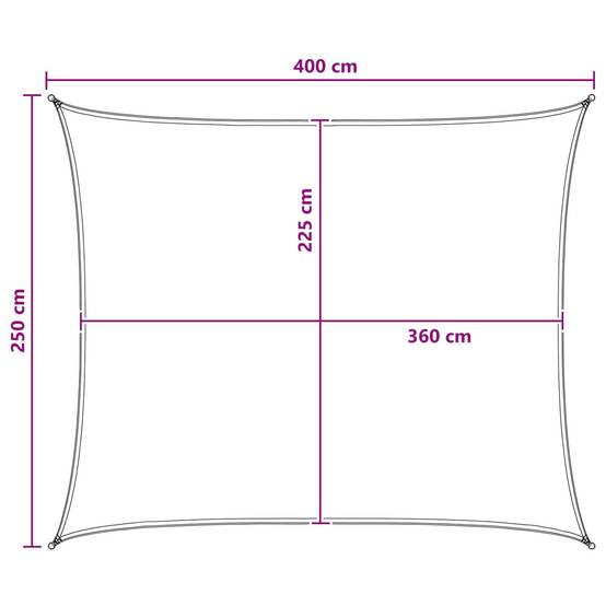 Voile d'ombrage HDPE bleu et blanc 400 x 250 cm - PANGIVO - Image 7