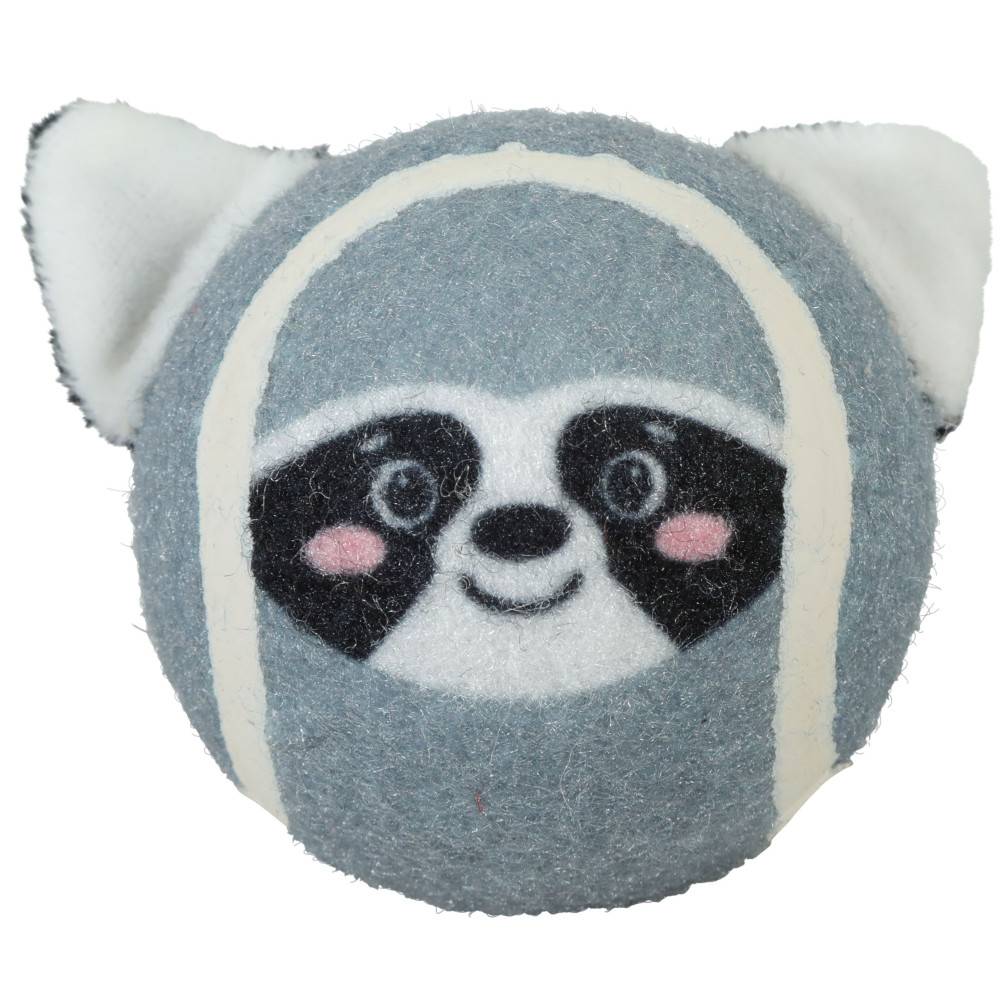 Zolux - zolux - Balle de tennis ø 8 cm en forme d'animaux  tête raton laveur pour chien - Image 1