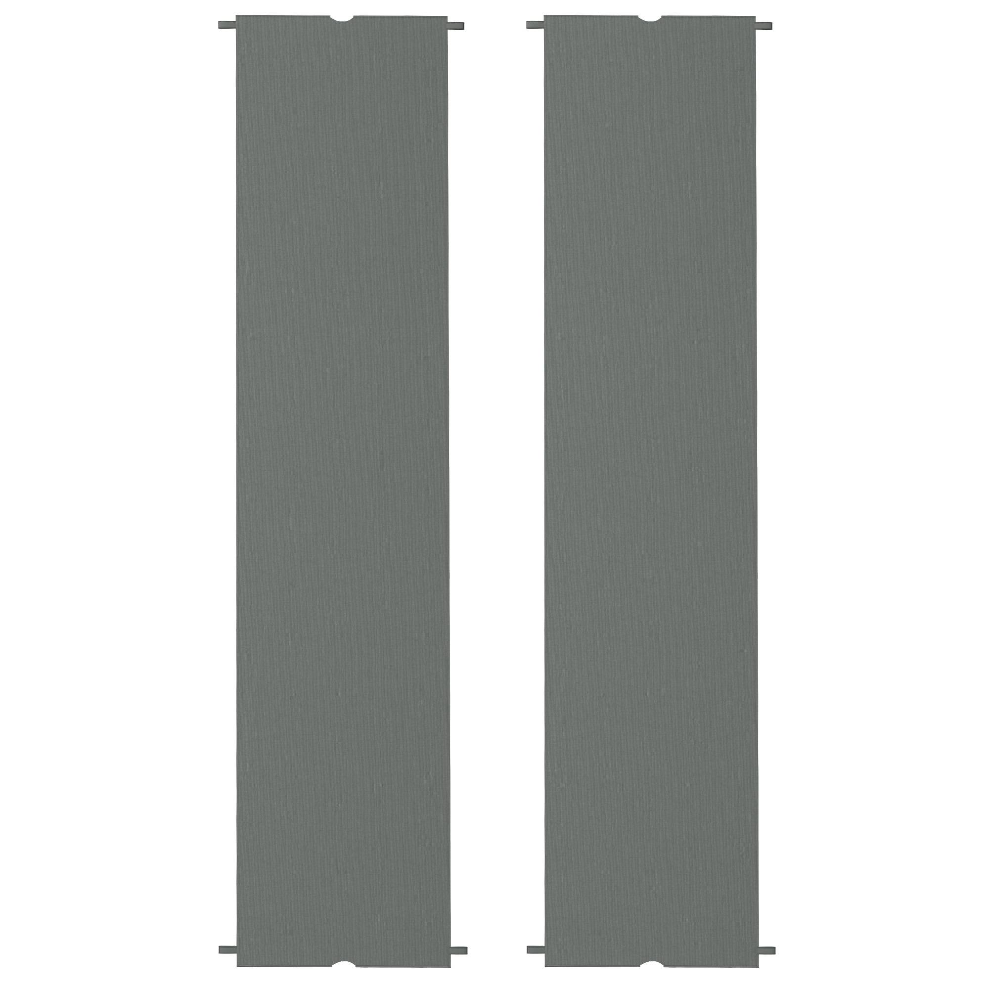 Lot de 2 toiles de rechange pergola rétractable 4,9 x 1,2 m pour pergola de 3 x 3 m polyester protection UV gris foncé - Image 2