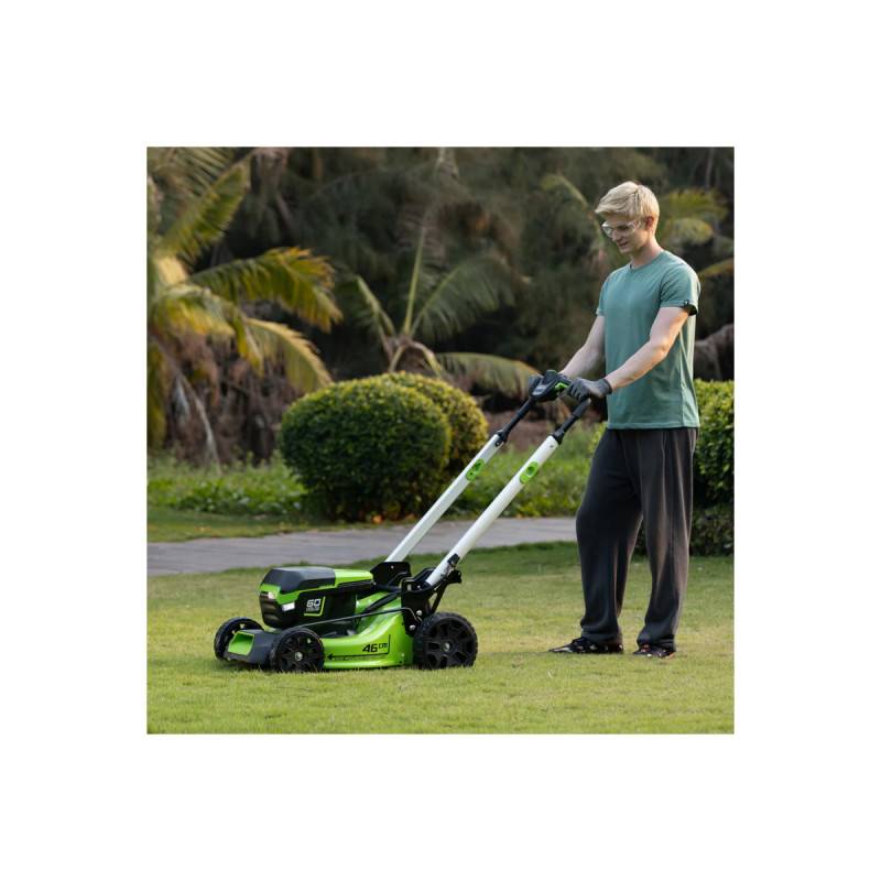Greenworks - Tondeuse à gazon tractée Brushless 46cm 60V GREENWORKS - Batterie 4,0Ah - Chargeur - GD60LM46SPK4 - Image 3